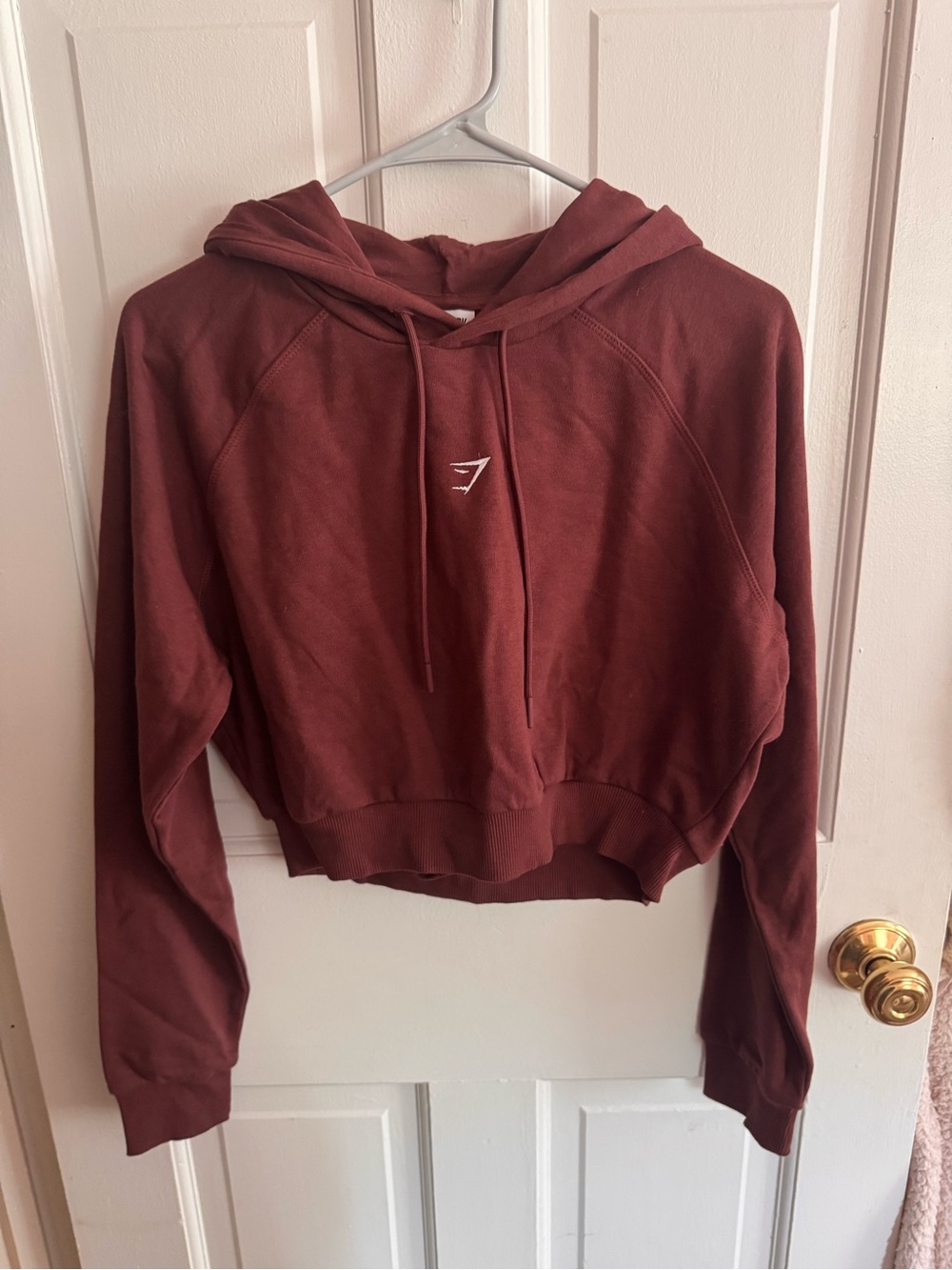 Gymshark Women's Cropped Hoodie - Dark Brown